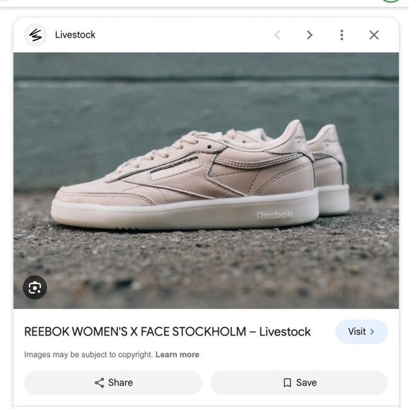 Reebok Club C 85 x Face Stockholm - Size 8 in moonwhite - Picture 2 of 5